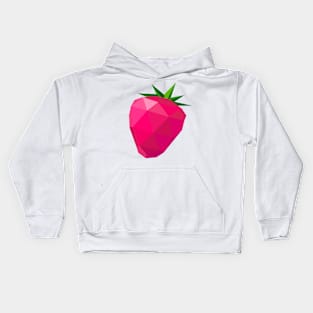 Polygonal Strawberry Kids Hoodie